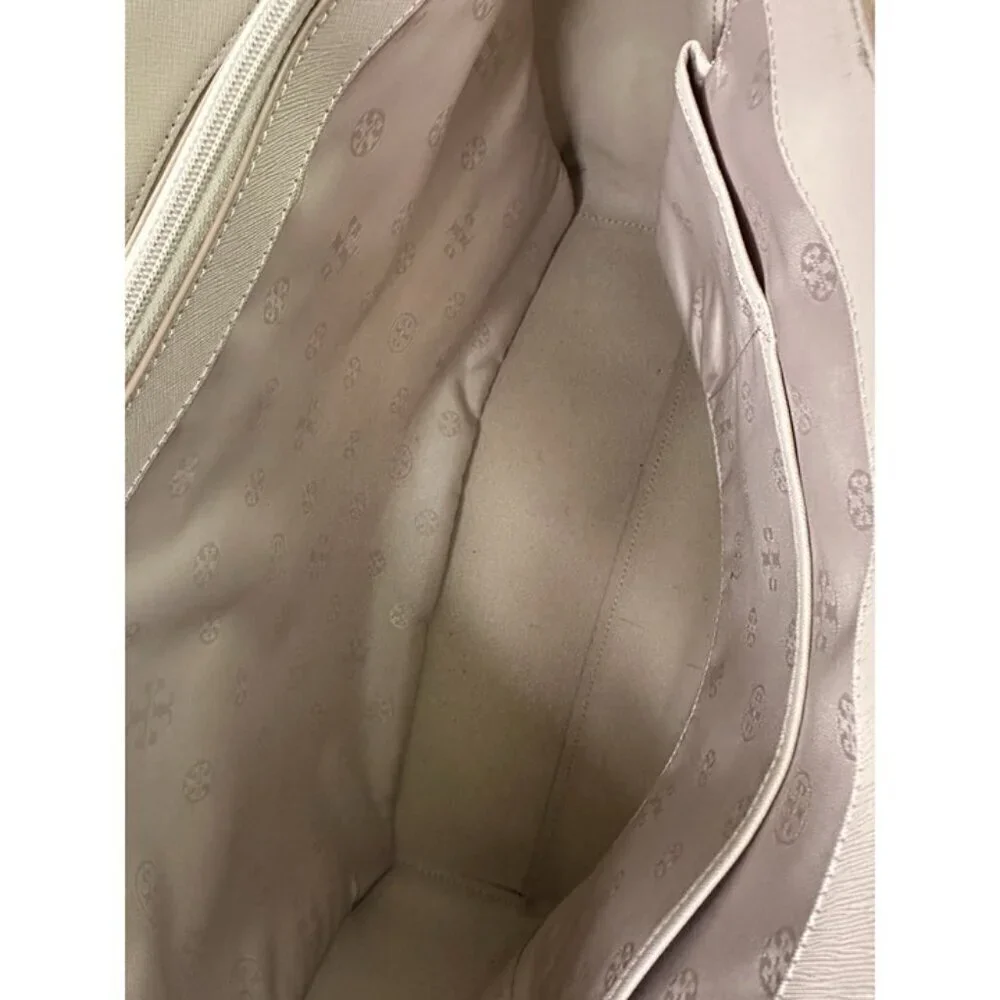 Tory Burch Canvas Pink Leather Shoulder Bag